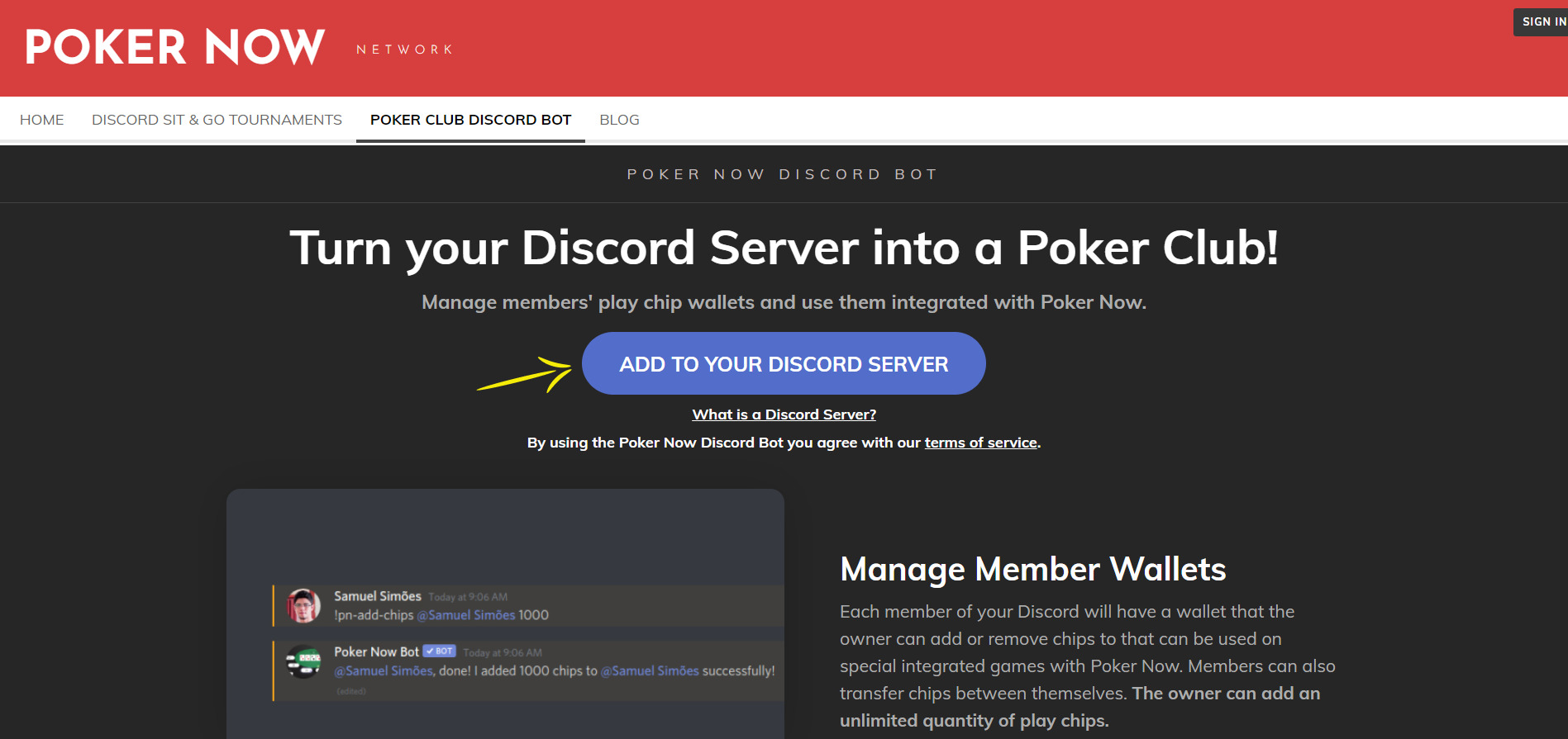 Poker Now - Poker Club Discord Bot